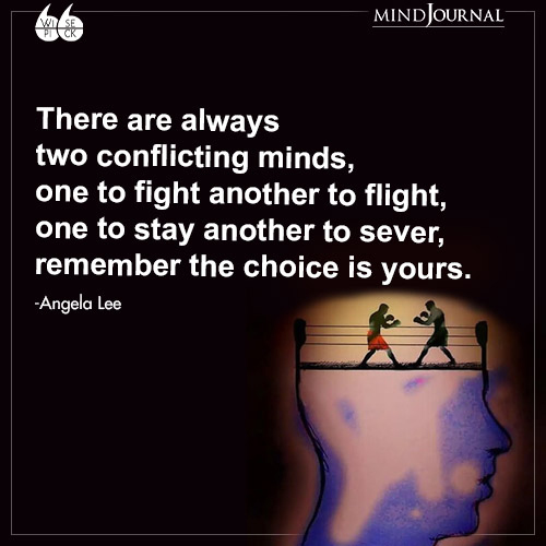 Angela Lee conflicting minds choice is yours