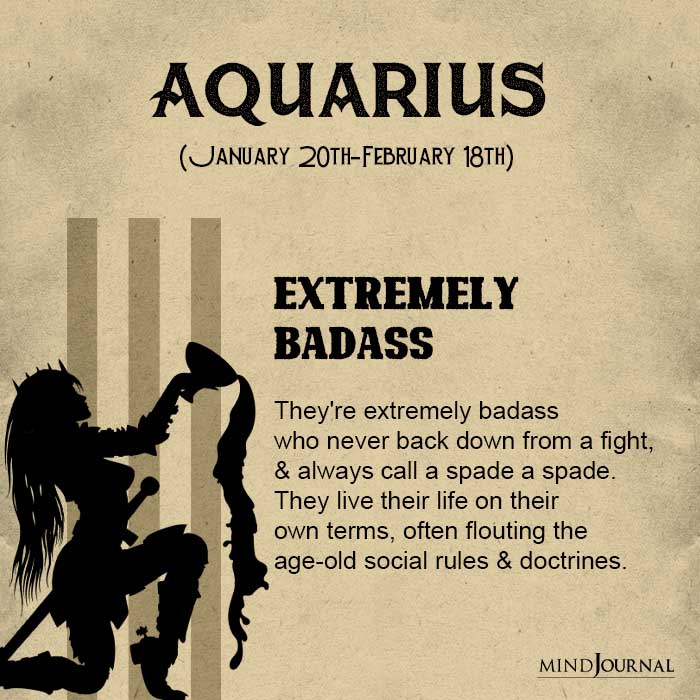 Aquarius Extremely badass