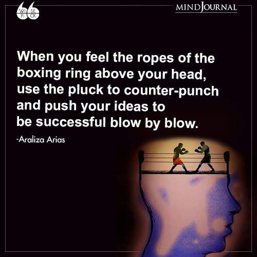 Araliza Arias boxing ring above your head