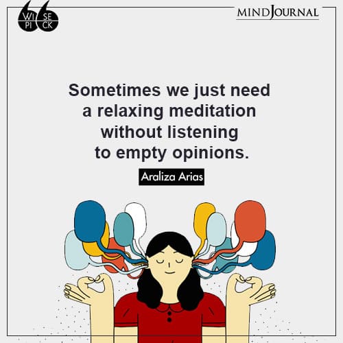 Araliza Arias listening empty opinions