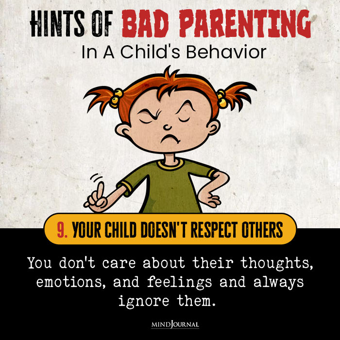 Bad Parenting in Childs Behavior disrespect