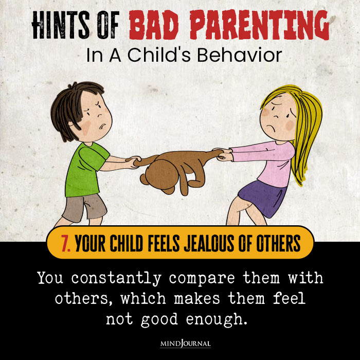 Bad Parenting in Childs Behavior feels jealous