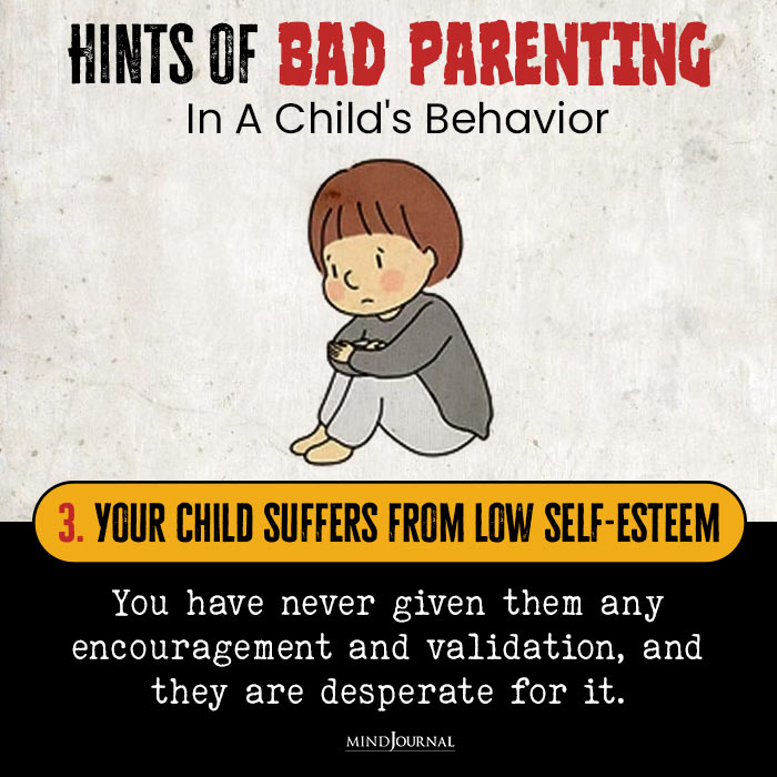 Bad Parenting in Childs Behavior low self esteem