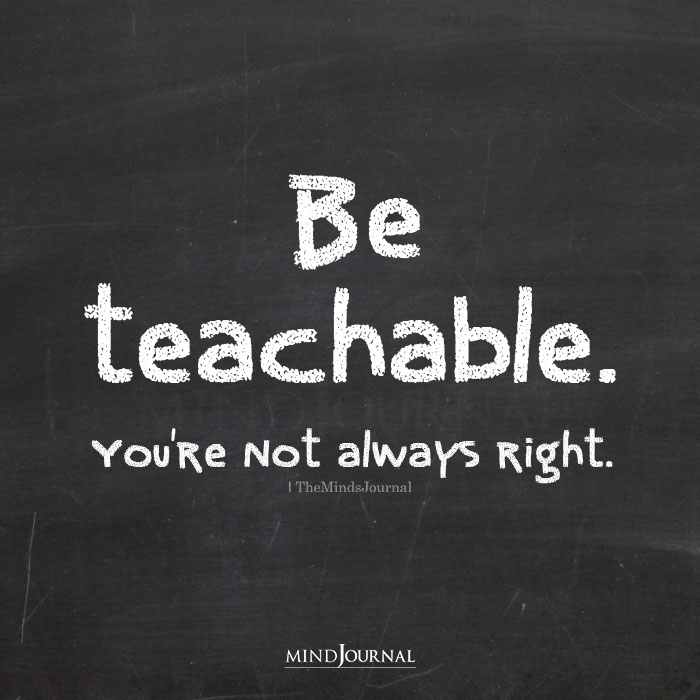 Be Teachable