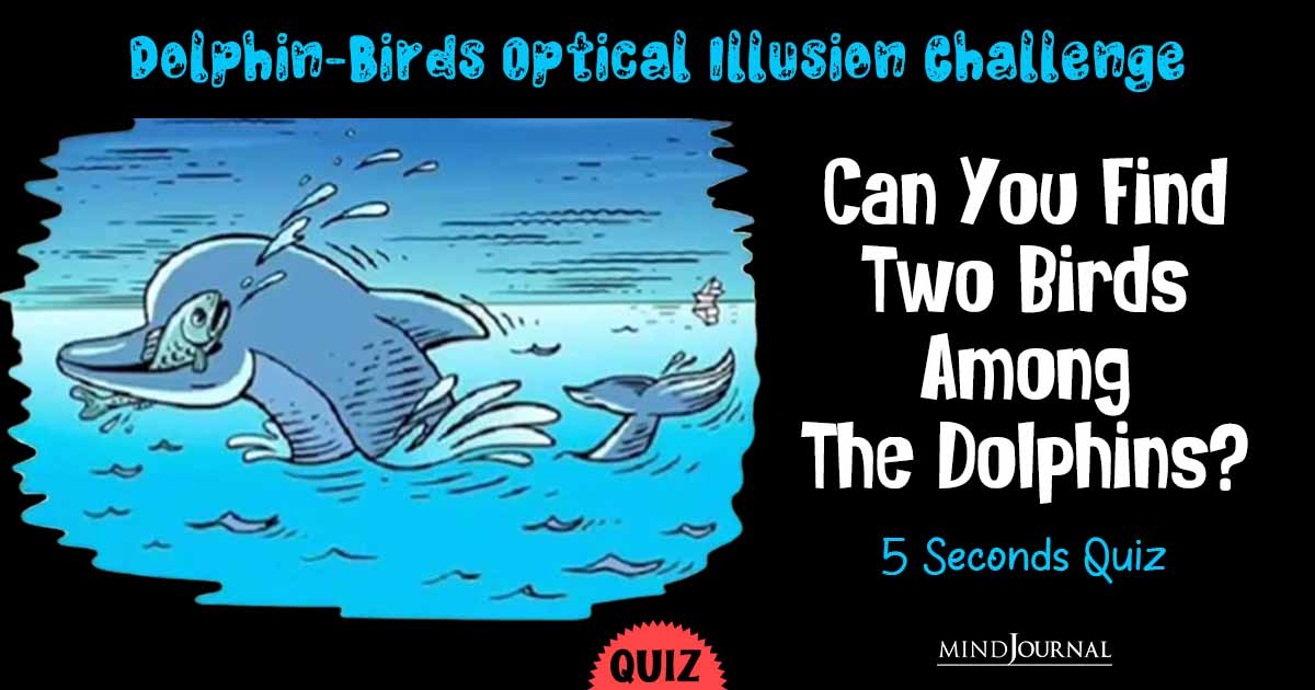 Can You Find Two Birds Among The Dolphins? Only People With High IQ Can Solve The Birds Optical Illusion Test