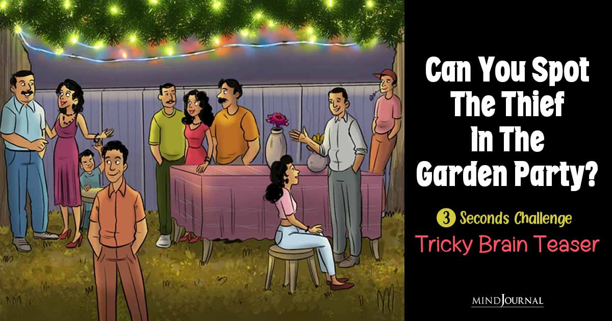 Can You Spot The Culprit In This Garden Party Picture? Only 2% Can Solve This Thief Riddle