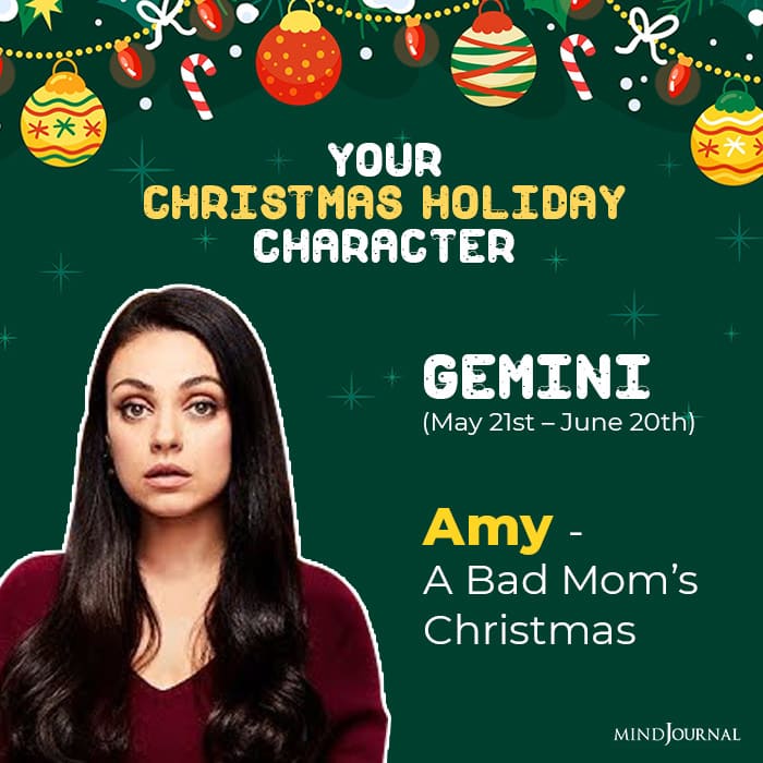 Christmas Holiday Character Zodiac Sign gemini