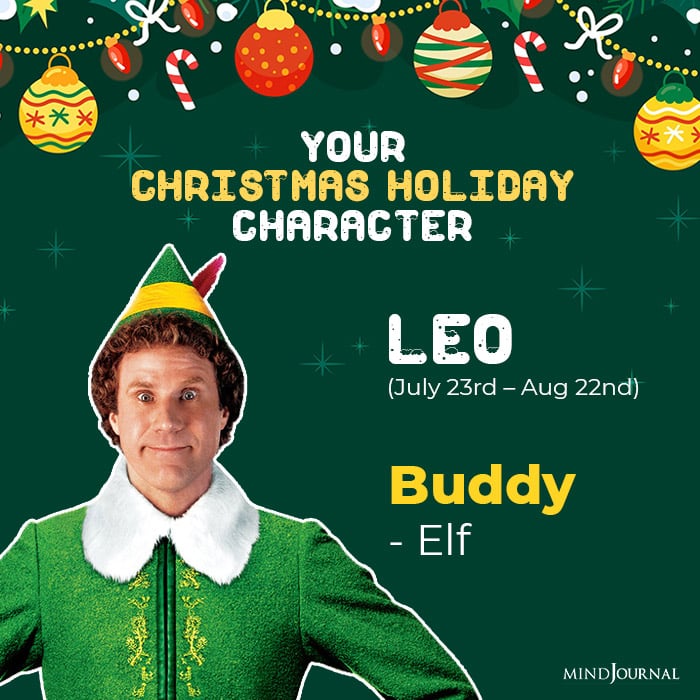 Christmas Holiday Character Zodiac Sign leo