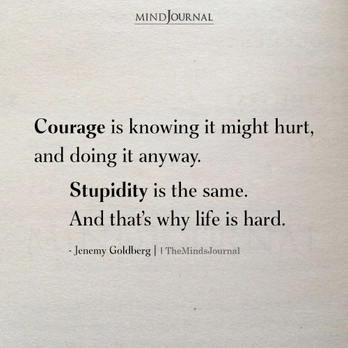 Courage Is Knowing It Might Hurt