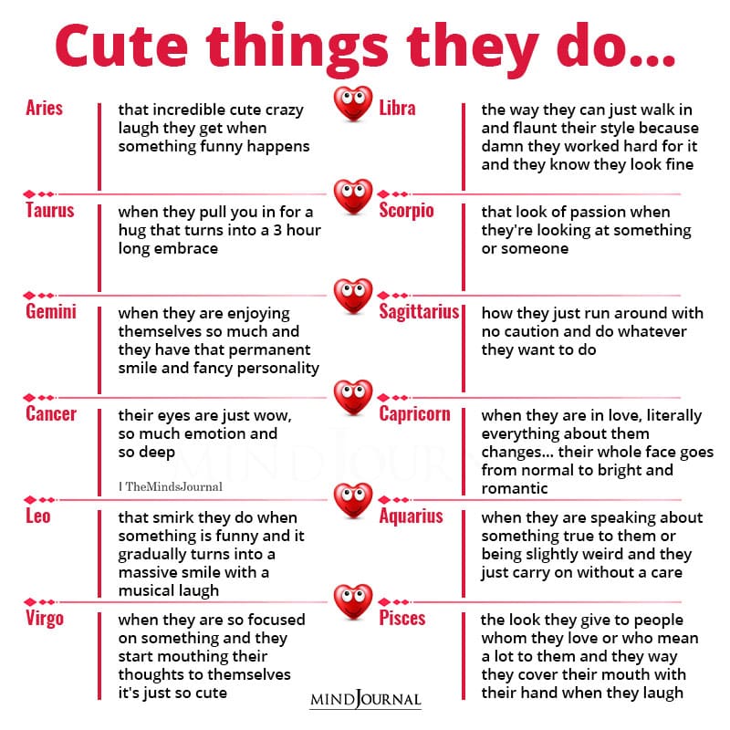 Cute Thing Each Zodiac Sign Does