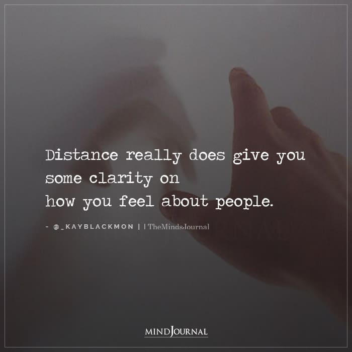 Distance Really Does Give You Some Clarity