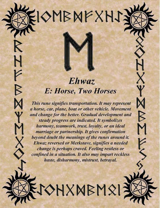 Type Of Birthday Rune - 30th March – 14th April: Ehwaz