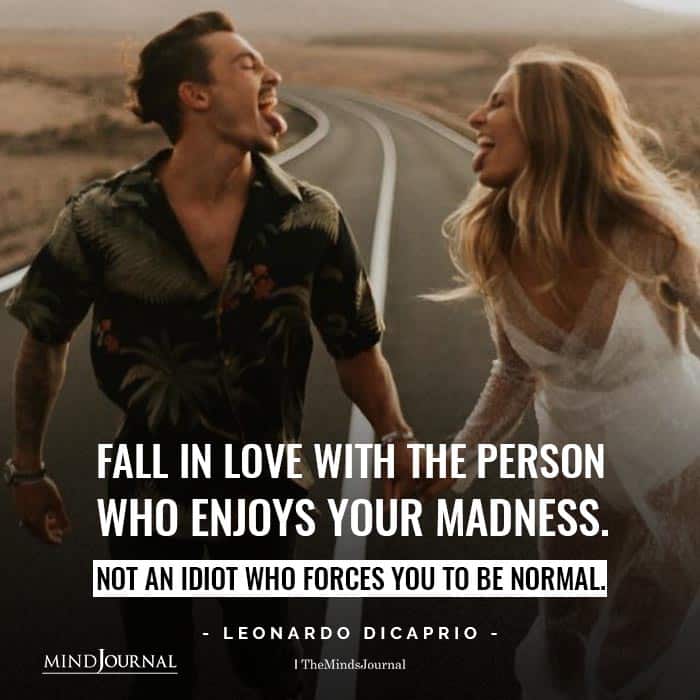 Fall in love with the person who enjoys