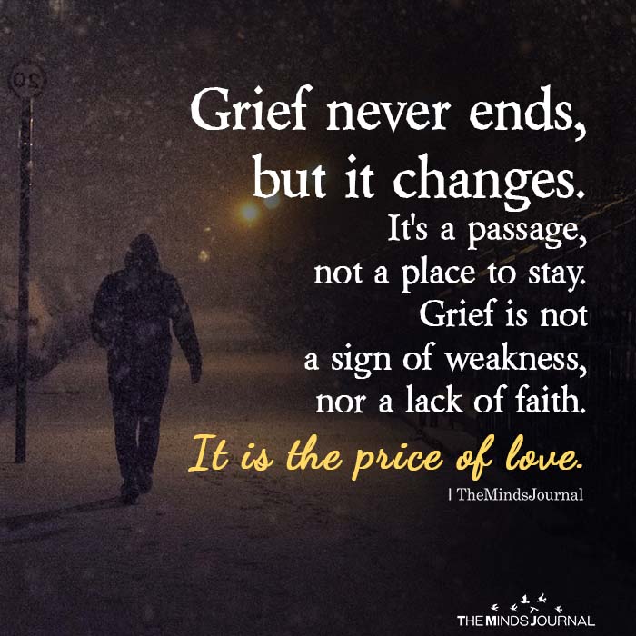 Grief never ends but it changes