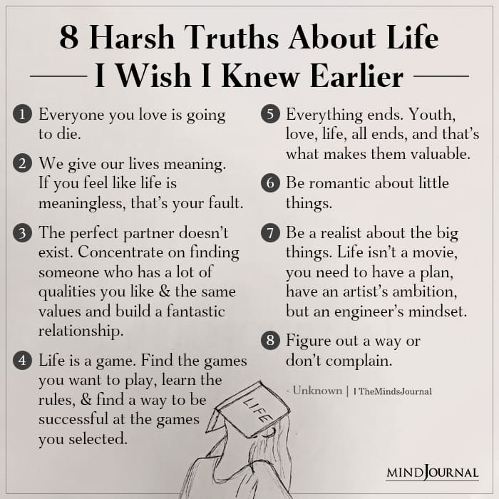 8 Harsh Truths About Life I Wish I Knew Earlier