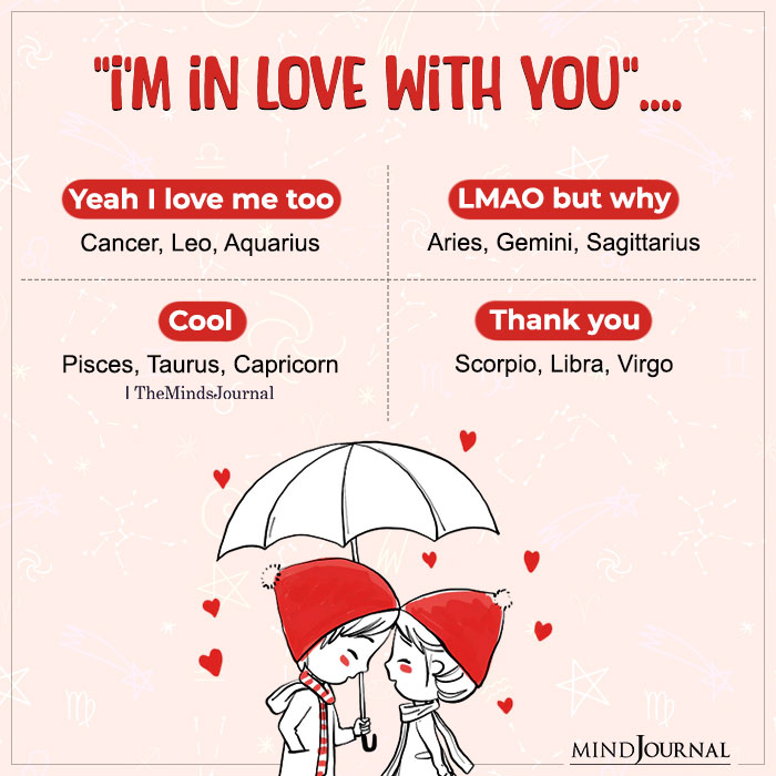 How Each Zodiac Sign Would Respond To Your I Love You