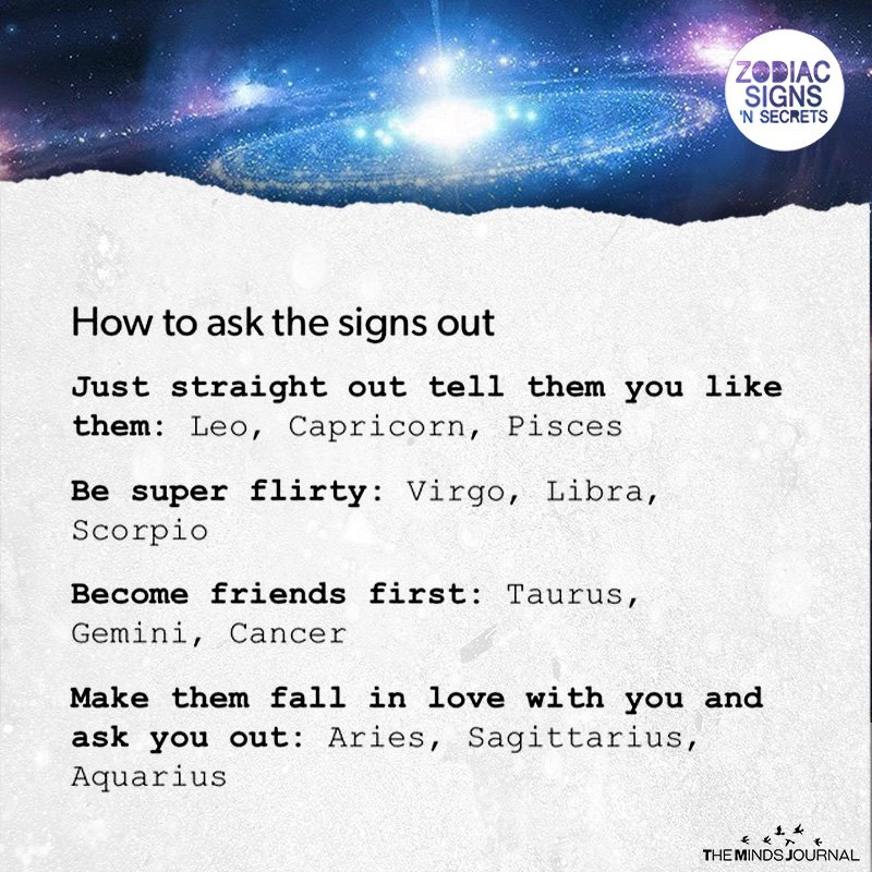 How To Ask The Signs Out