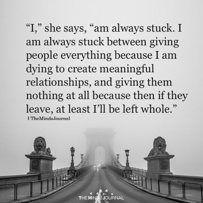 I am always stuck between giving people