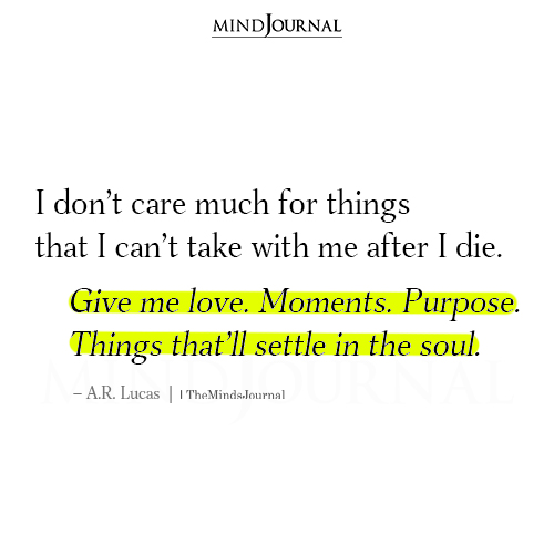 I Don’t Care Much For Things