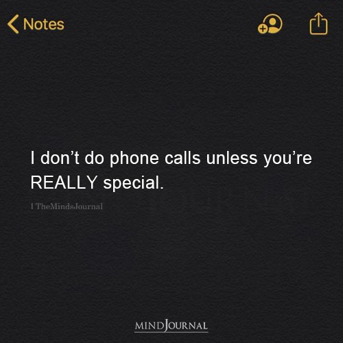 I Don’t Do Phone Calls