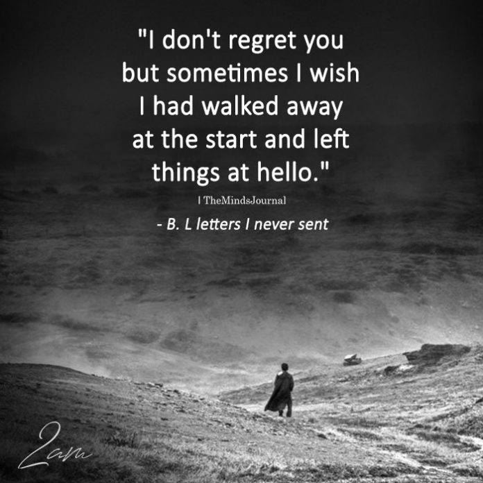 regret a relationship