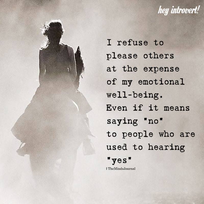 I Refuse To Please Others At The Expense