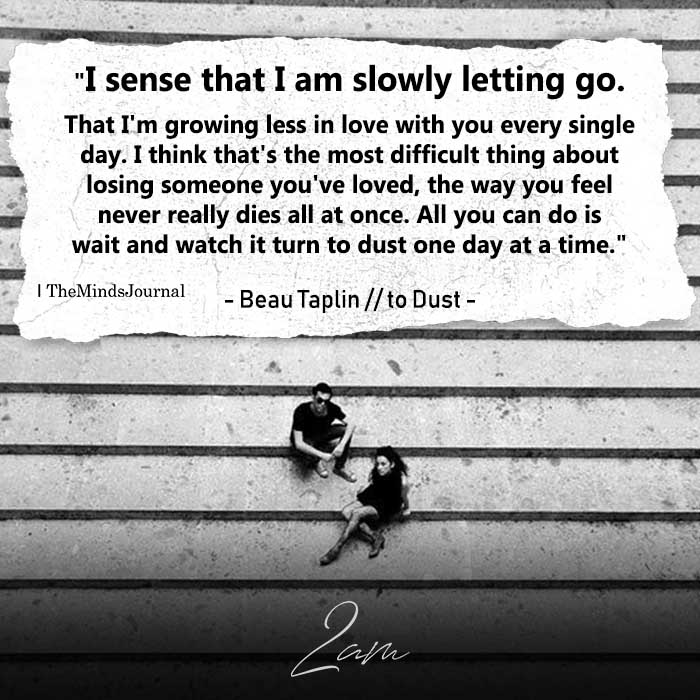 letting go of someone