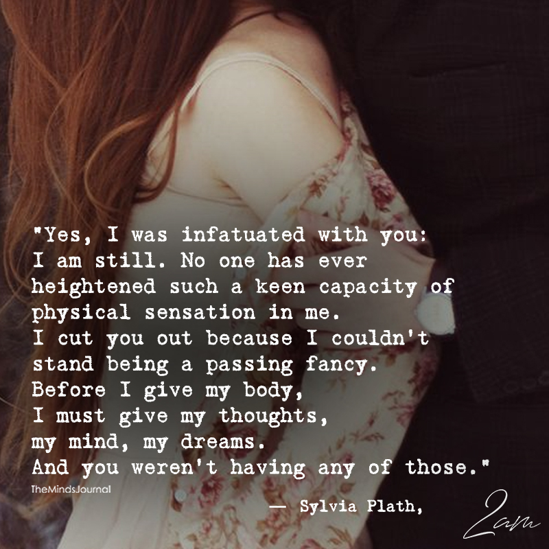 Yes, I Was Infatuated With You I Am Still