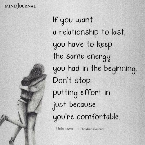 If You Want A Relationship To Last