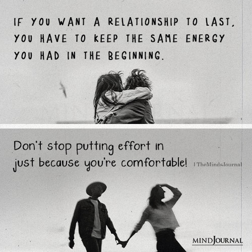 If You Want A Relationship To Last
