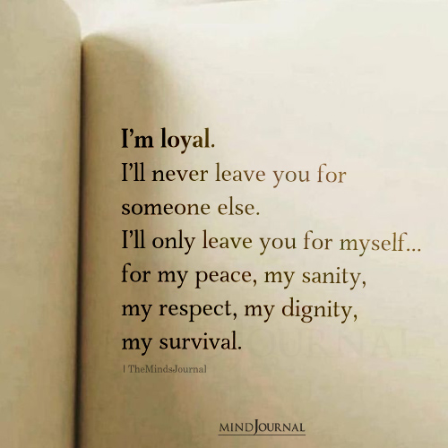 I’ll Never Leave You For Someone Else