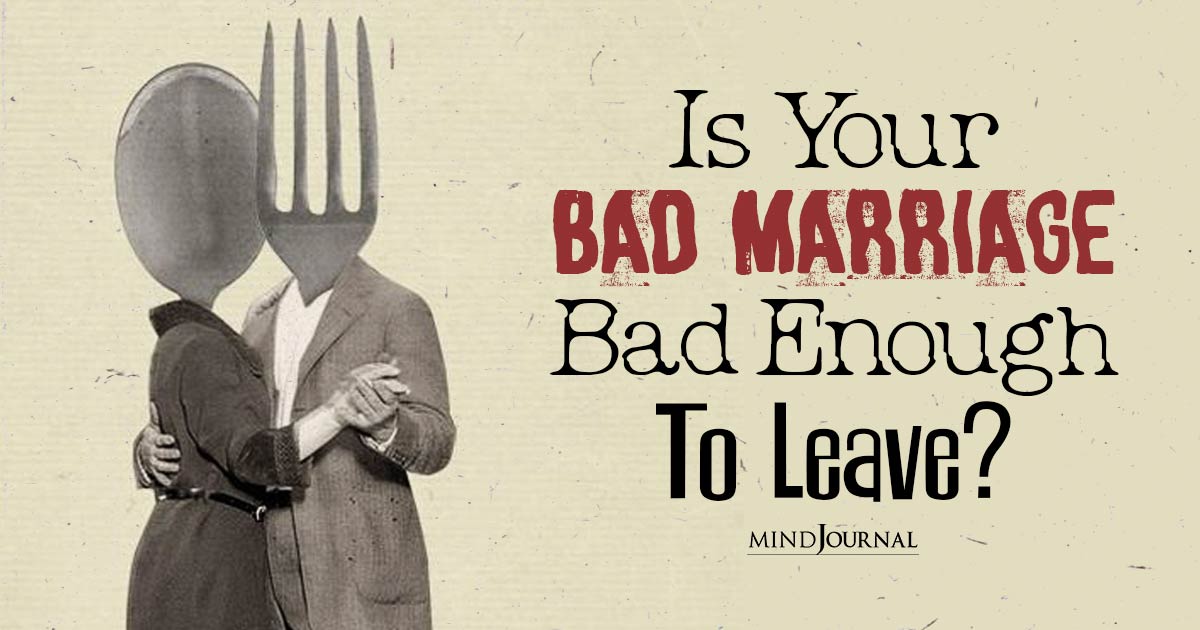 Is Asking Someone To Stay In An Unhappy Marriage A Bad Marriage Advice?