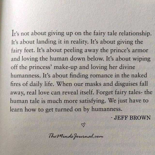 It’s Not About Giving Up On The Fairy Tale Relationship