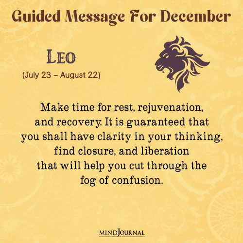 Leo Make time for rest