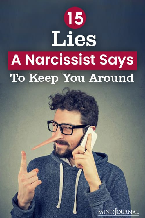 Lies Narcissist Says Keep You Around pin