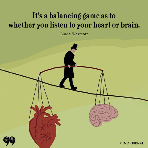 Linda Westcott it's a balancing