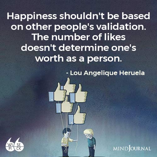 Lou Angelique Heruela HAppiness Shouldnot be dased on other