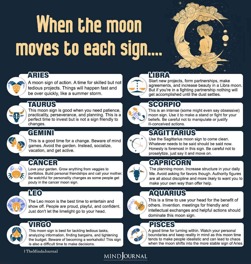 Manifest With The Moon Zodiac Signs