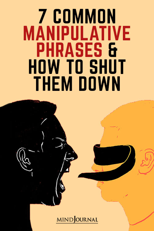 Manipulative Phrases Shut Them Down Pin