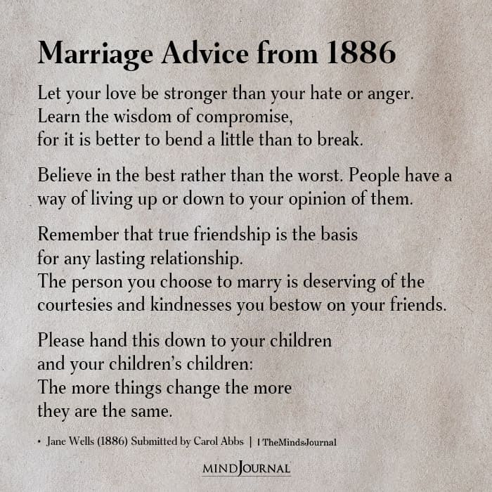 Marriage Advice From 1886