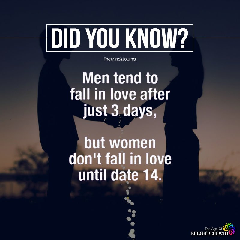 Men Tend To Fall In Love