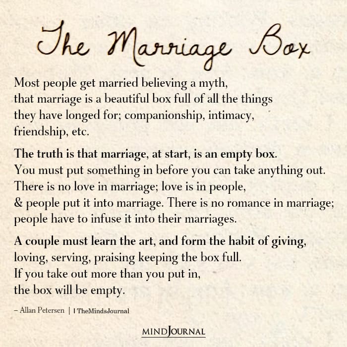 Most People Get Married Believing A Myth