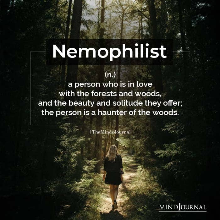 Nemophilist a person who is in love