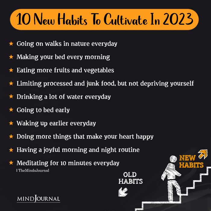 10 New Habits To Cultivate In 2023