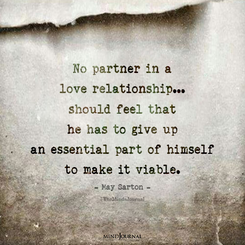 No Partner In A Love Relationship: May Sarton Quote