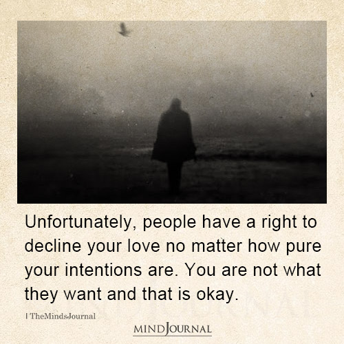 Unfortunately People Have A Right To Decline