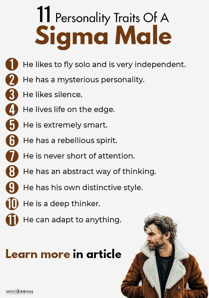 Personality Traits Sigma Male infographics