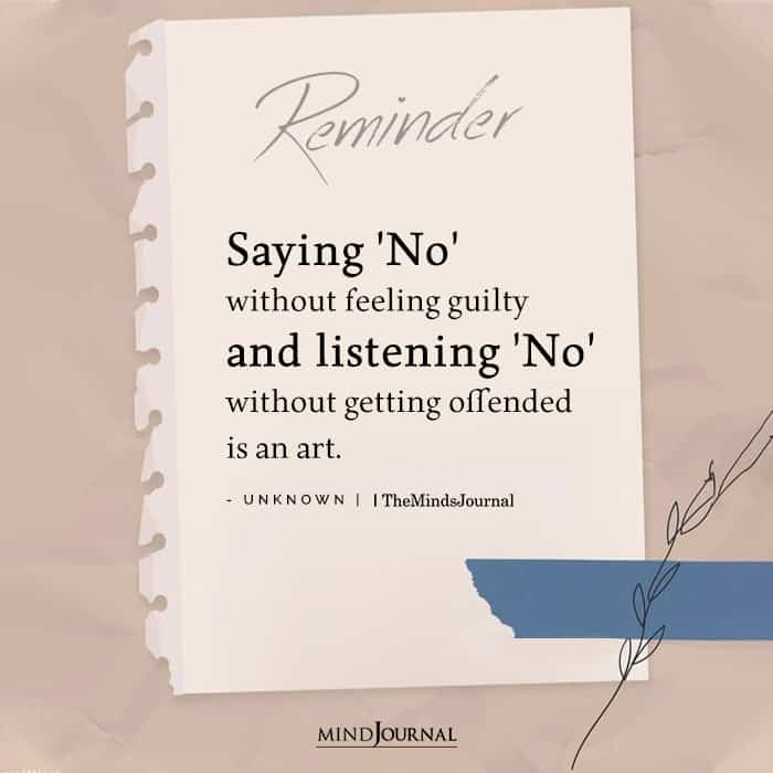 Saying ‘No’ Without Feeling Guilty And Listening ‘No’