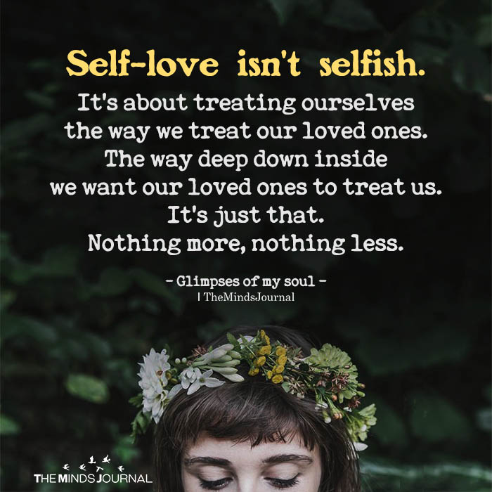 self-love isn't selfish