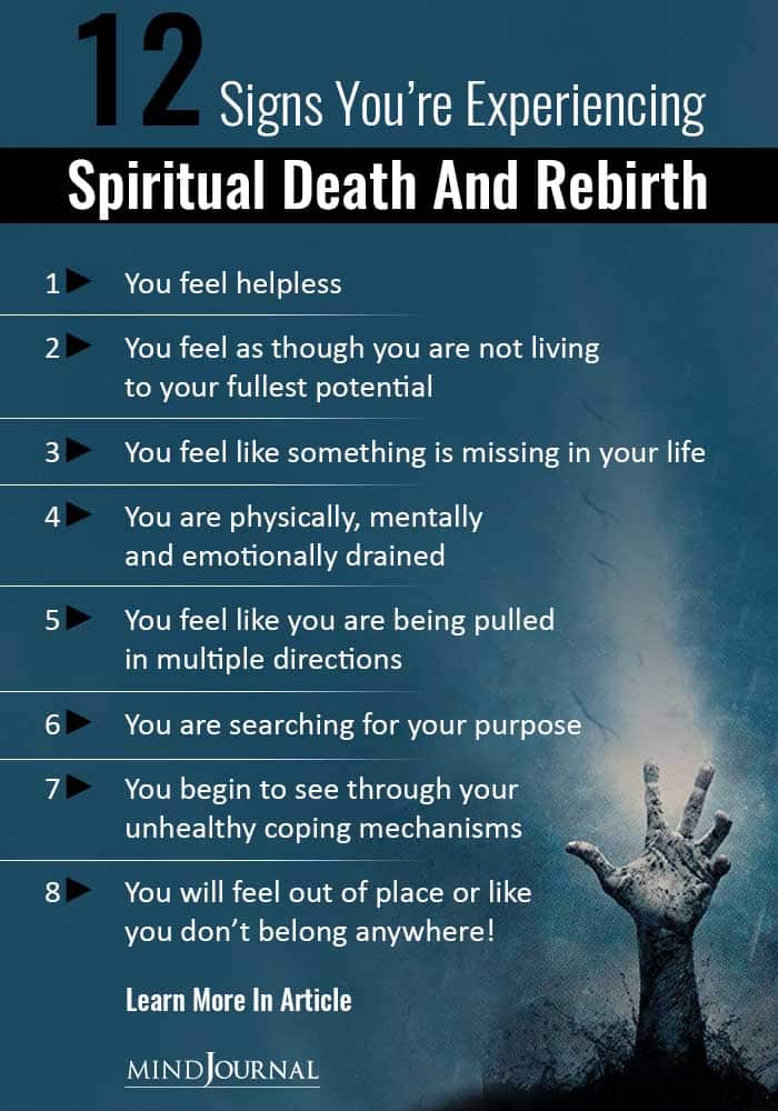 Spiritual rebirth comes after spiritual death